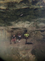 Ramon and fellow campers in the cave
